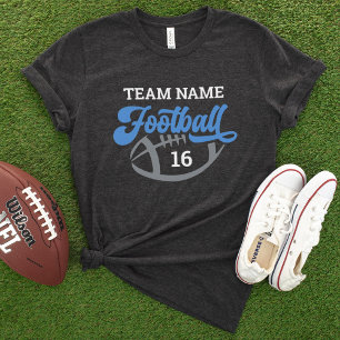 Custom Football Team Script Blue Black Mum Tri-Blend Shirt