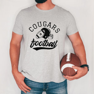 Custom Football Team with Player Number Mens Tri-Blend Shirt