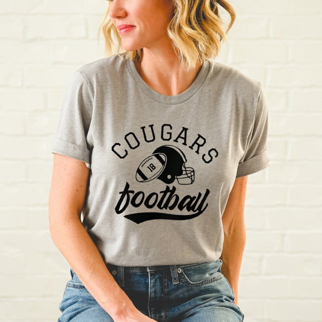 Custom Football Team with Player Number Womens Tri-Blend Shirt (Creator Uploaded)