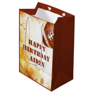 Custom Football Theme Party  Medium Gift Bag