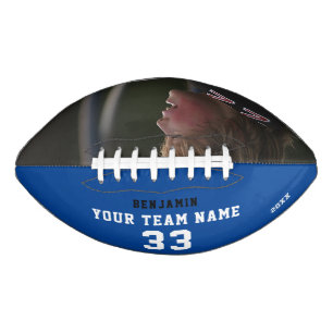 Custom Football with Name, Number, Team and Photo