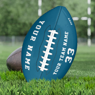 Custom Football with Name Number Team Name