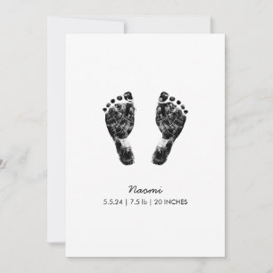 Custom Footprint Upload Your Baby Footprint To Holiday Card