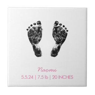 Custom Footprint Upload Your Baby Footprint To Tile