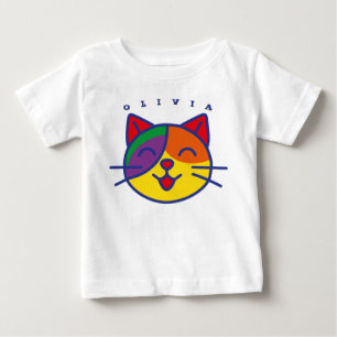 custom for boys and girls - Cat design Baby T-Shirt