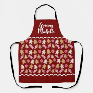 Custom for Grandmother Gingerbread Pattern Baking  Apron