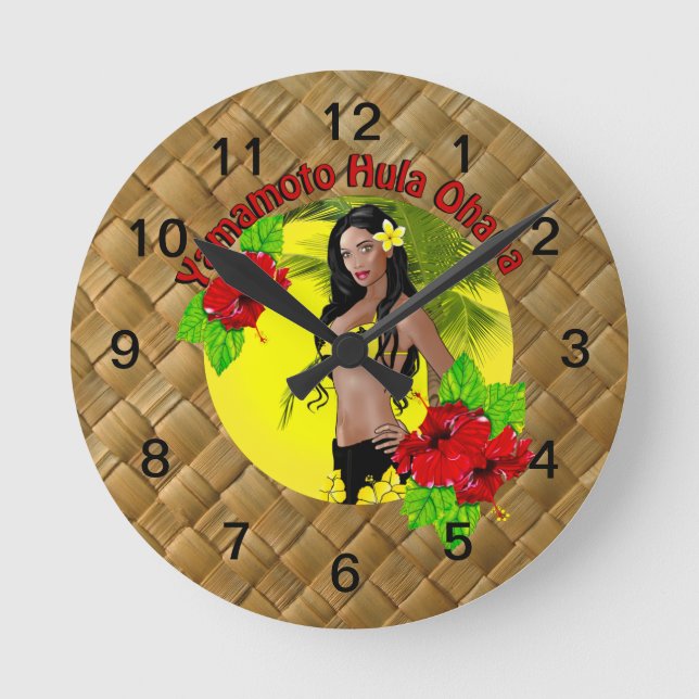 Custom For Yamamoto Hula Ohana Wall Clock 3 (Front)
