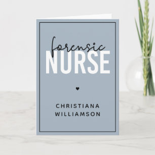 Custom Forensic Nurse   Forensic Nursing Gifts Card