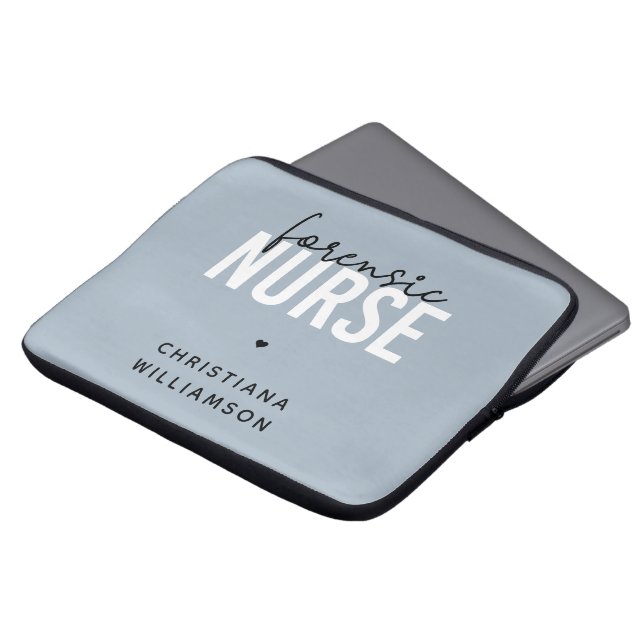 Custom Forensic Nurse | Forensic Nursing Gifts Laptop Sleeve (Front Top)