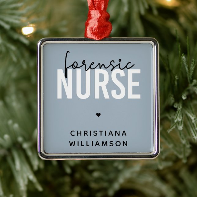 Custom Forensic Nurse | Forensic Nursing Gifts Metal Tree Decoration (Tree)