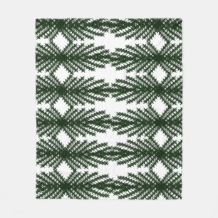 Custom Forest Green Pine Tree Abstract Pattern Fleece Blanket