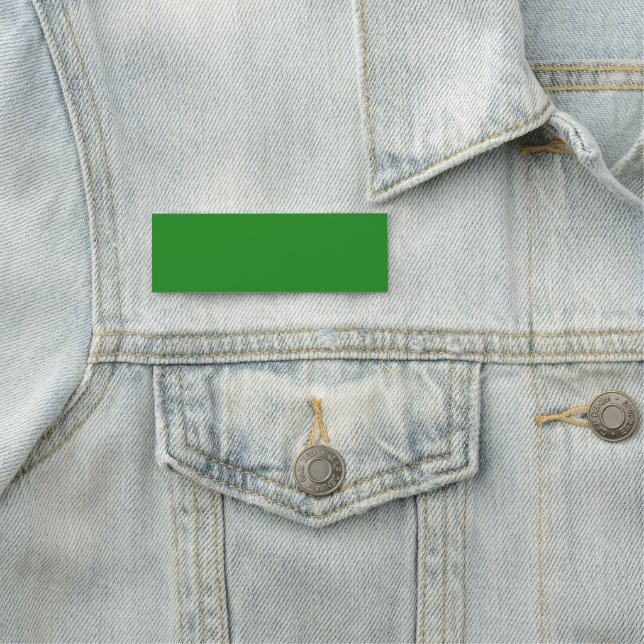 Custom Forest Green Rectangular Classic Name Tag (In Situ)