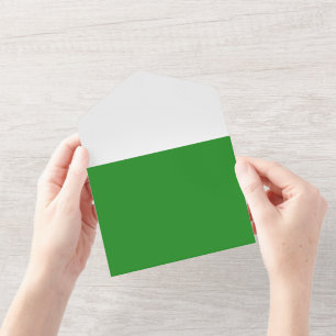 Custom Forest Green & White All-in-One Invitation