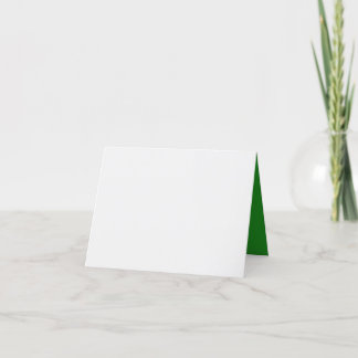 Custom Forest Green + White Folded Thank You Card