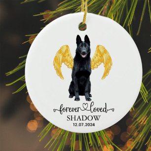 Custom Forever Loved Dog Memorial Ceramic Tree Decoration
