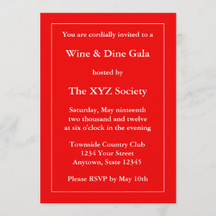Custom Formal Red Invitation or Announcement