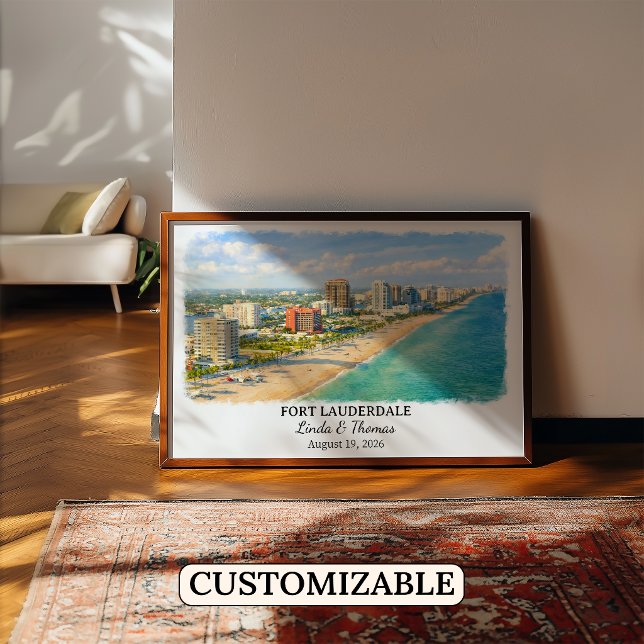 Custom Fort Lauderdale Wall Art, Florida Poster (Creator Uploaded)