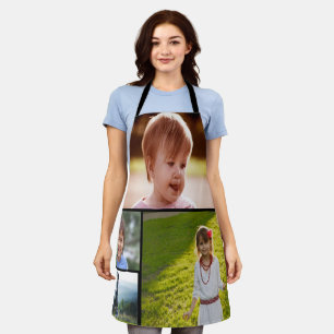 Custom Four Photo All-Over Print Apron