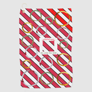 Custom Four-Photo 🎄 Holiday Best Mother Golf Towel