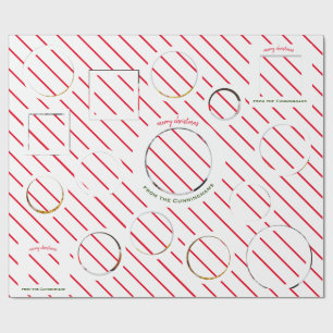 Custom Four-Photo 🎄 Holiday Christmas Gift Wrapping Paper