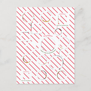 Custom Four-Photo 🎄 Holiday Gift Invitation Postcard