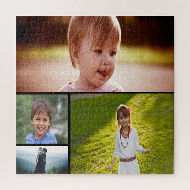 Custom Four Photo Jigsaw Puzzle (Vertical)