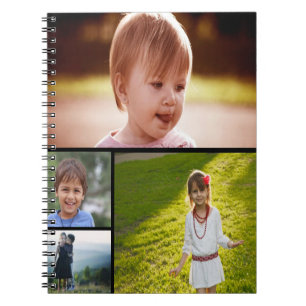 Custom Four Photo Spiral Photo Notebook