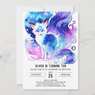 Custom Fox Birthday Bash Invitation
