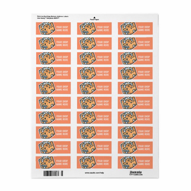 Custom Fragile Stickers Small Business Labels (Full Sheet)
