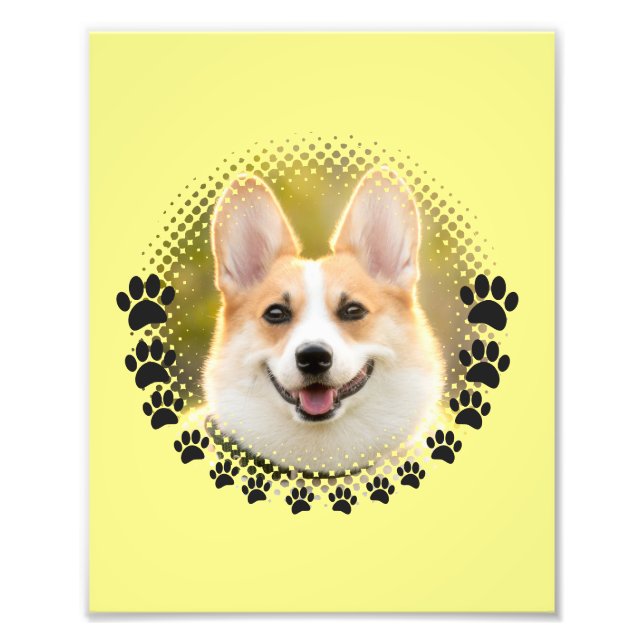 Custom Frame Dog Portrait Photo Print (Front)