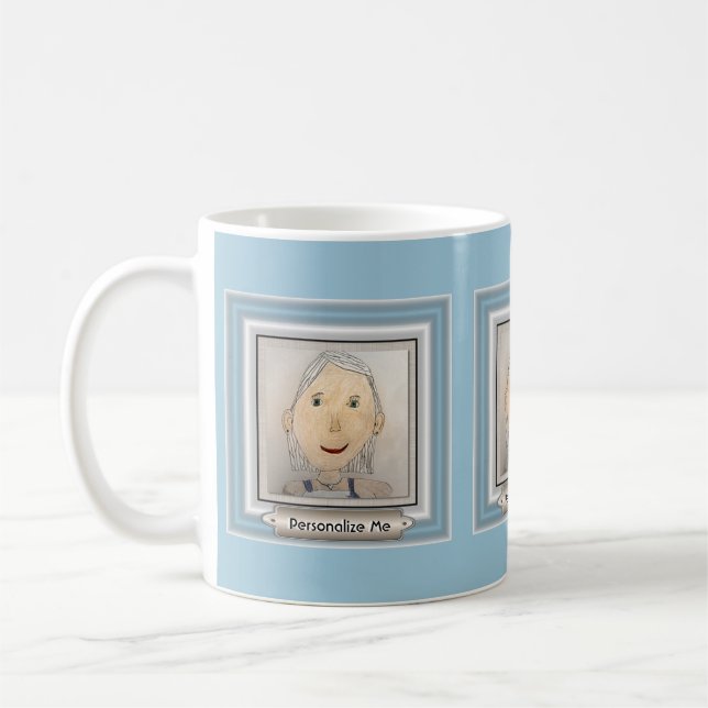 Custom Frame to Add Your Art Or Photo Coffee Mug (Left)