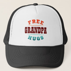 Custom Free Grandpa Hugs Personalised Text Trucker Hat