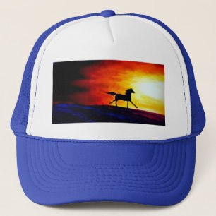 Custom Freedom White And Royal Blue Elegant Modern Trucker Hat