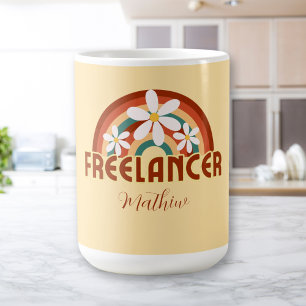 Custom Freelancer Life Mug with Name