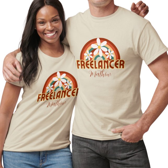 Custom Freelancer Life T-Shirt with Name (Creator Uploaded)