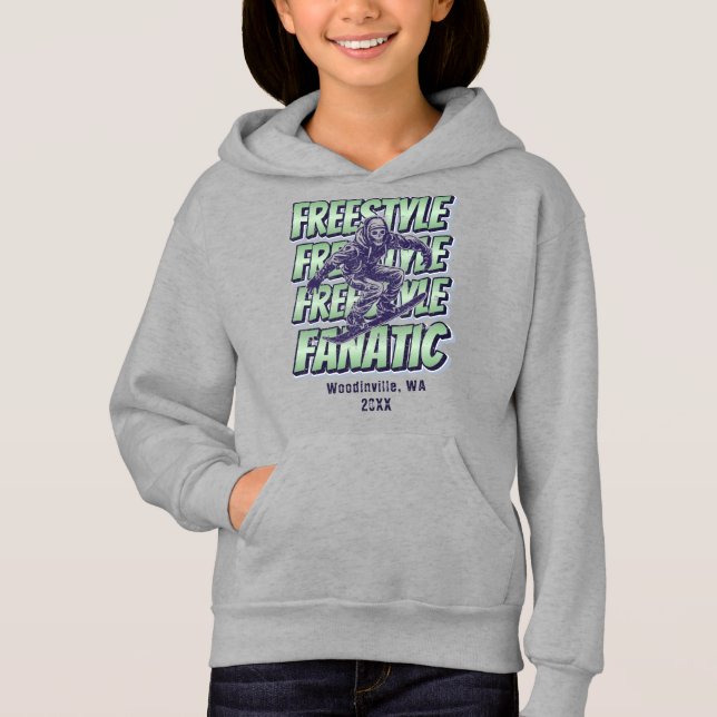 Custom Freestyle Snowboarding Location Date Name (Front)