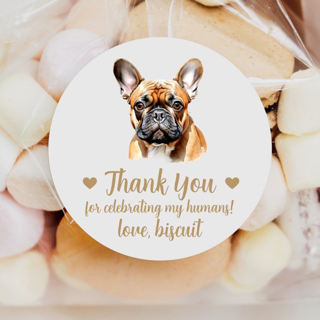 Custom French Bulldog Wedding Favour Stickers (Creator Uploaded)