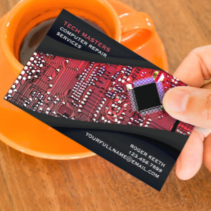 Custom French Computer Business Card