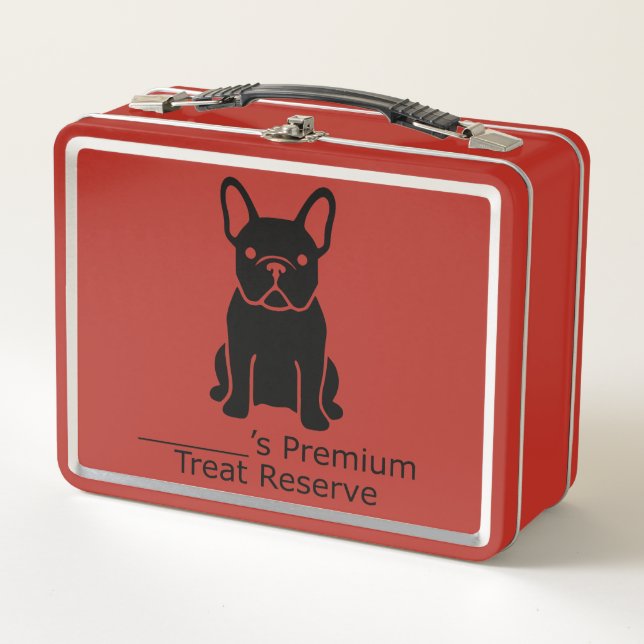 Custom Frenchie Lunch Box - Personalised Dog Tote (Front)