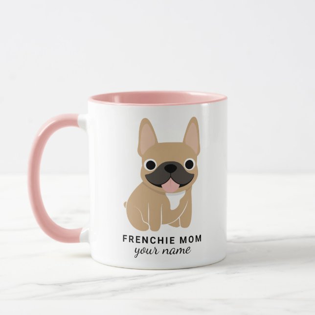 Custom Frenchie Mum Mug, French Bulldog mug (Left)