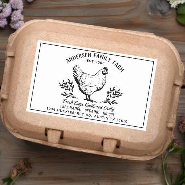 Custom Fresh Eggs Family Farm  Rectangular Sticker (Creator Uploaded)