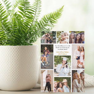 Custom Friends Collage Friendship Quote Card