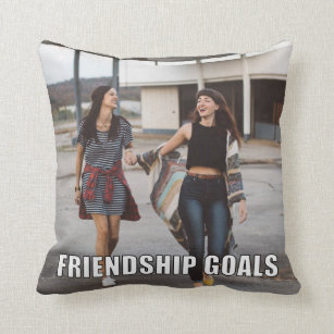 Custom Friends Photo Funny Friendship Goals Meme Cushion