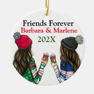 Custom Friendship Christmas Tree Ceramic Tree Decoration