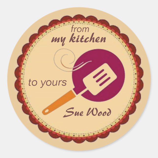 Custom From My Kitchen To Yours Stickers (Front)