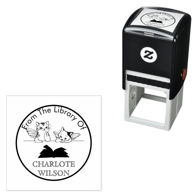 Custom From The Library Of Book Stamp, Self-inking Stamp (In Situ)