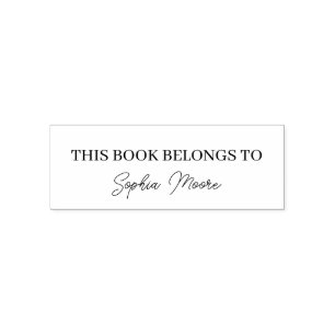 Custom From The Library Of Script Trendy Modern Self-inking Stamp