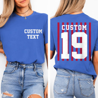 Custom Front and Back Sports Team T-Shirt