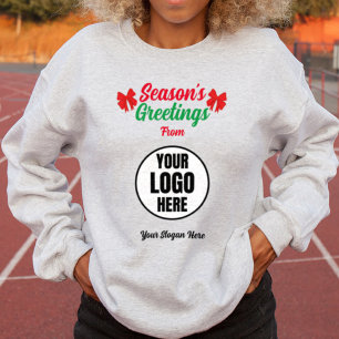 Custom Front & Back Season's Greetings Logo Slogan Sweatshirt