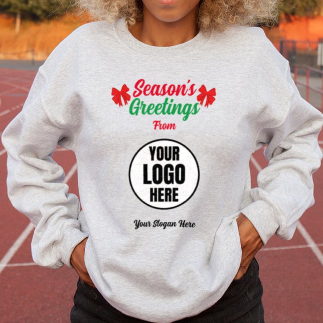 Custom Front & Back Season's Greetings Logo Slogan Sweatshirt (Creator Uploaded)